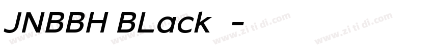 JNBBH BLack字体字体转换